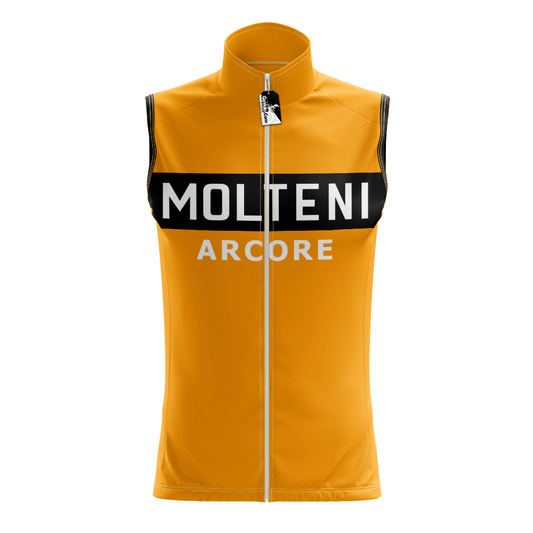 Maglia da ciclismo smanicata retrò Molteni Arcore