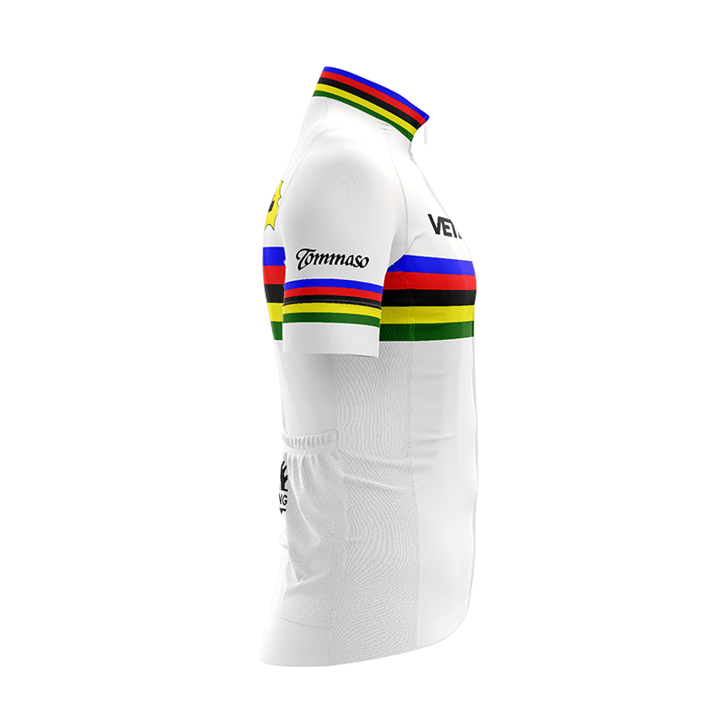 Retro White Team Z Vetements Cycling Jersey Short Sleeve