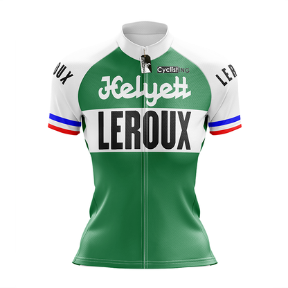 Retro Helyett Leroux Pro Kurzarm-Radtrikot