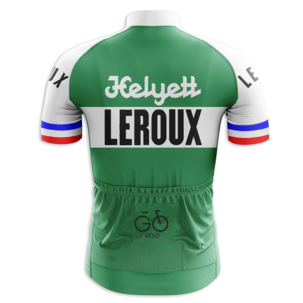 Retro Helyett Leroux Pro Kurzarm-Radtrikot