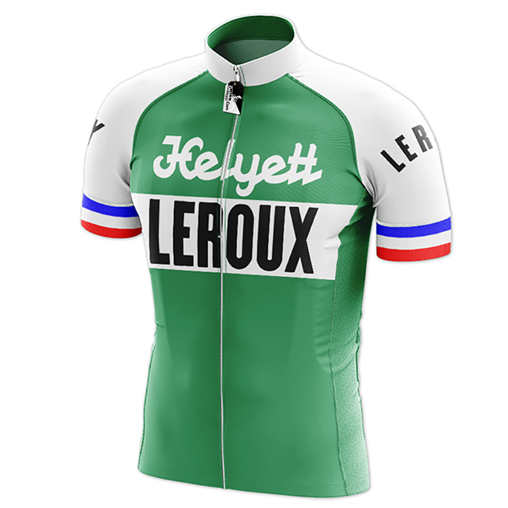 Retro Helyett Leroux Pro Kurzarm-Radtrikot