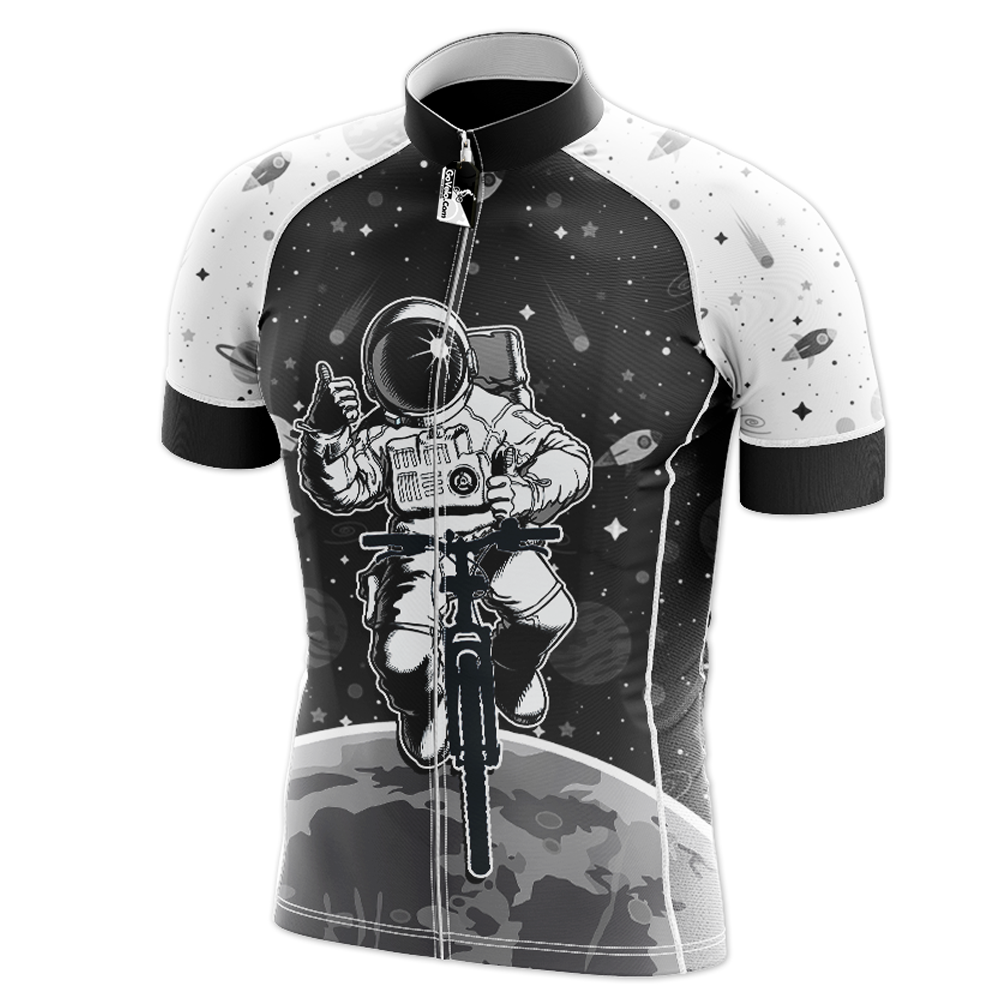 Space White Short Sleeve Cycling Jersey