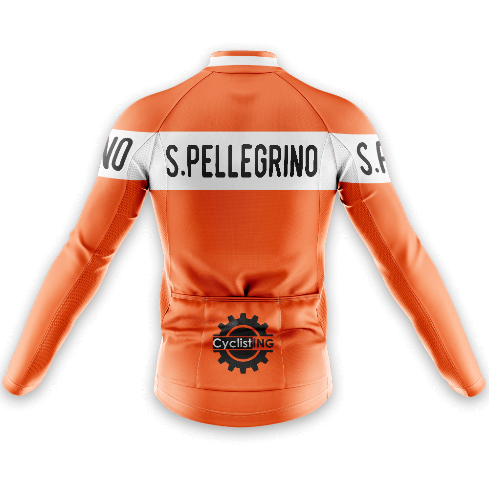 San Pellegrino Retro Long Sleeve Cycling Jersey GoVelo Clothing UK