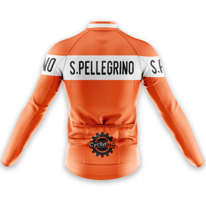 Maglia da ciclismo a manica lunga retrò San Pellegrino