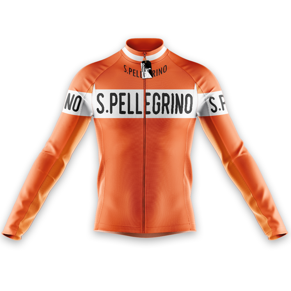 Maglia da ciclismo a manica lunga retrò San Pellegrino