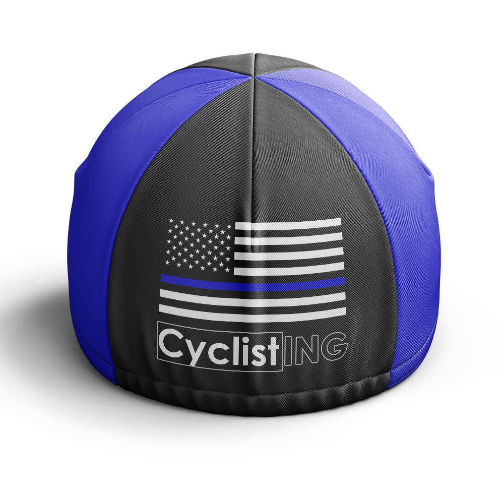 Cappellino da ciclismo americano blu