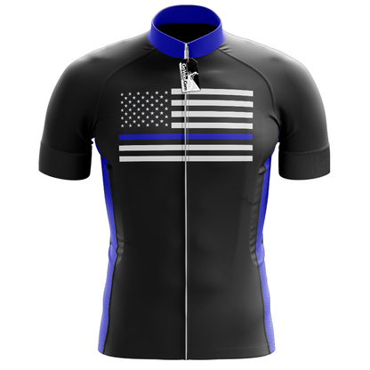 Blue American Flag Cycling Jersey