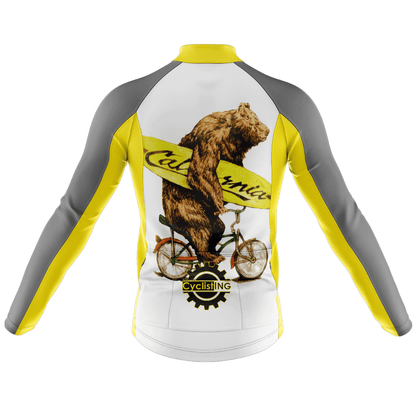 California Ride Bear Long Sleeve Cycling Jersey