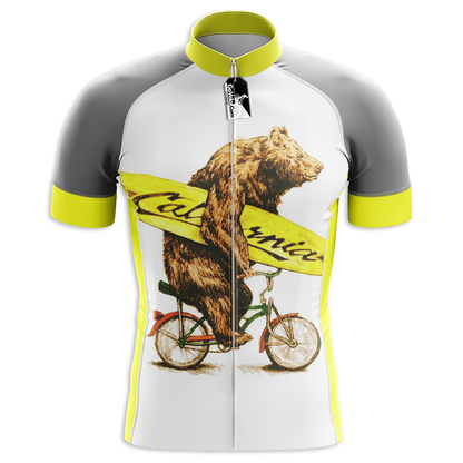 California Ride Bear Short Sleeve Cycling Jersey