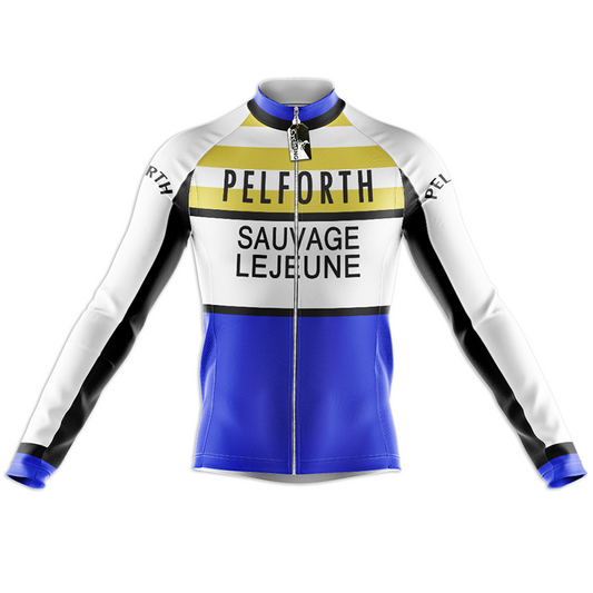 Pelforth Sauvage Lejeune Retro maglia da ciclismo a maniche lunghe