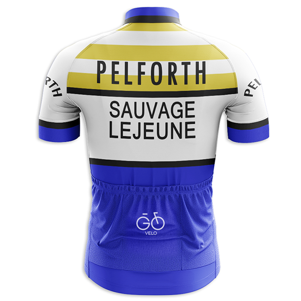 Pelforth Sauvage Lejeune Retro Radtrikot Kurzarm