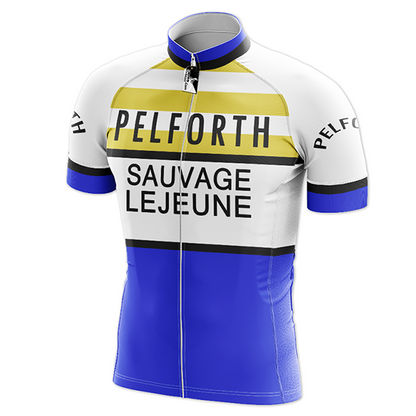 Pelforth Sauvage Lejeune Retro Radtrikot Kurzarm