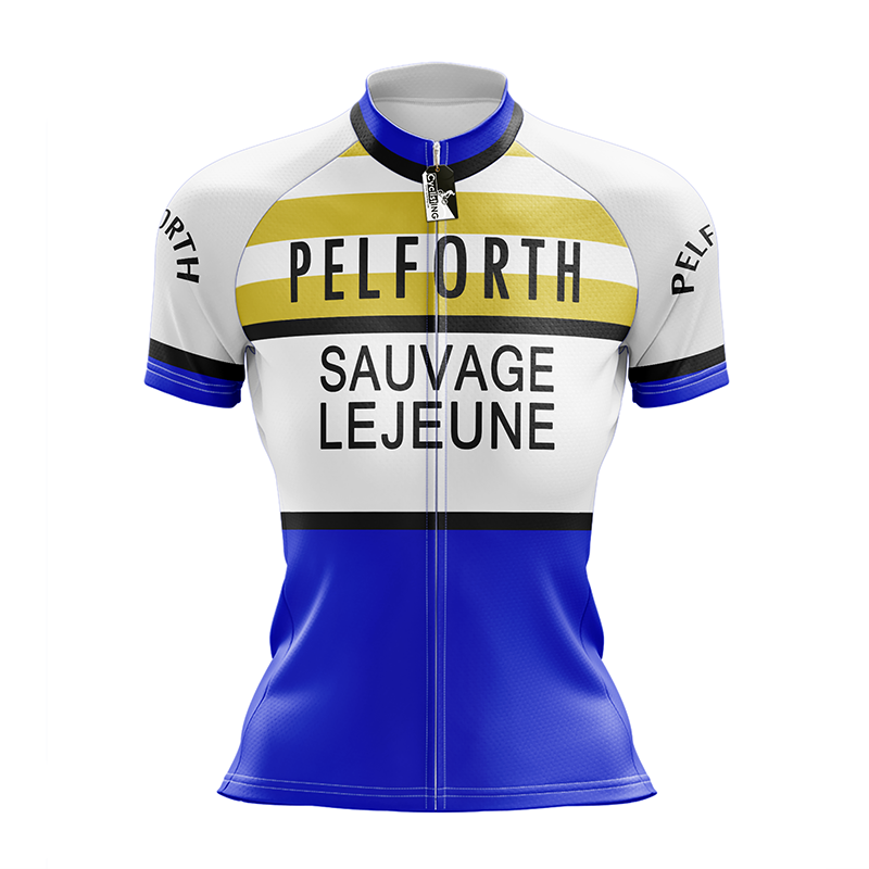 Pelforth Sauvage Lejeune Retro Radtrikot Kurzarm