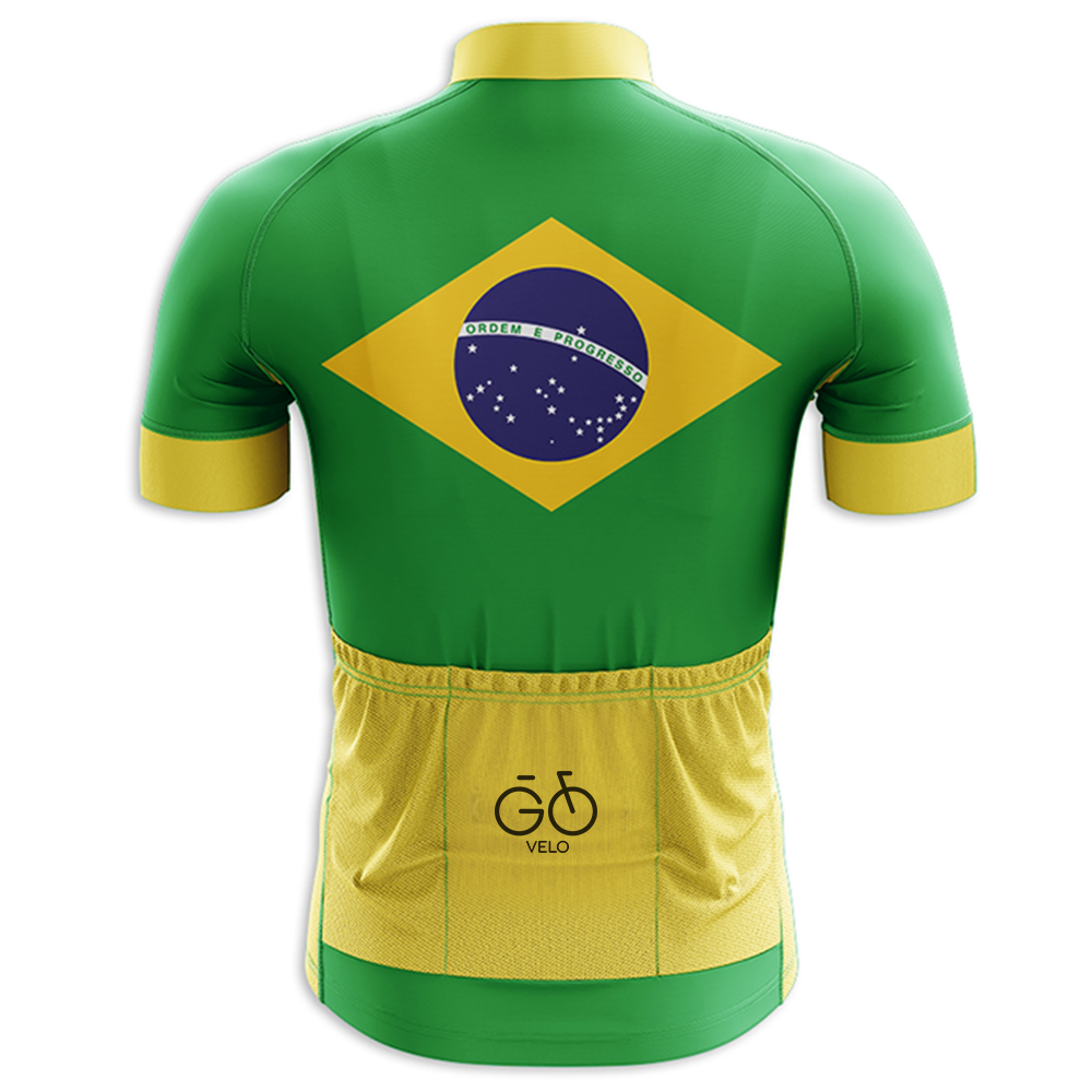 Brasilien Kurzarm-Radtrikot