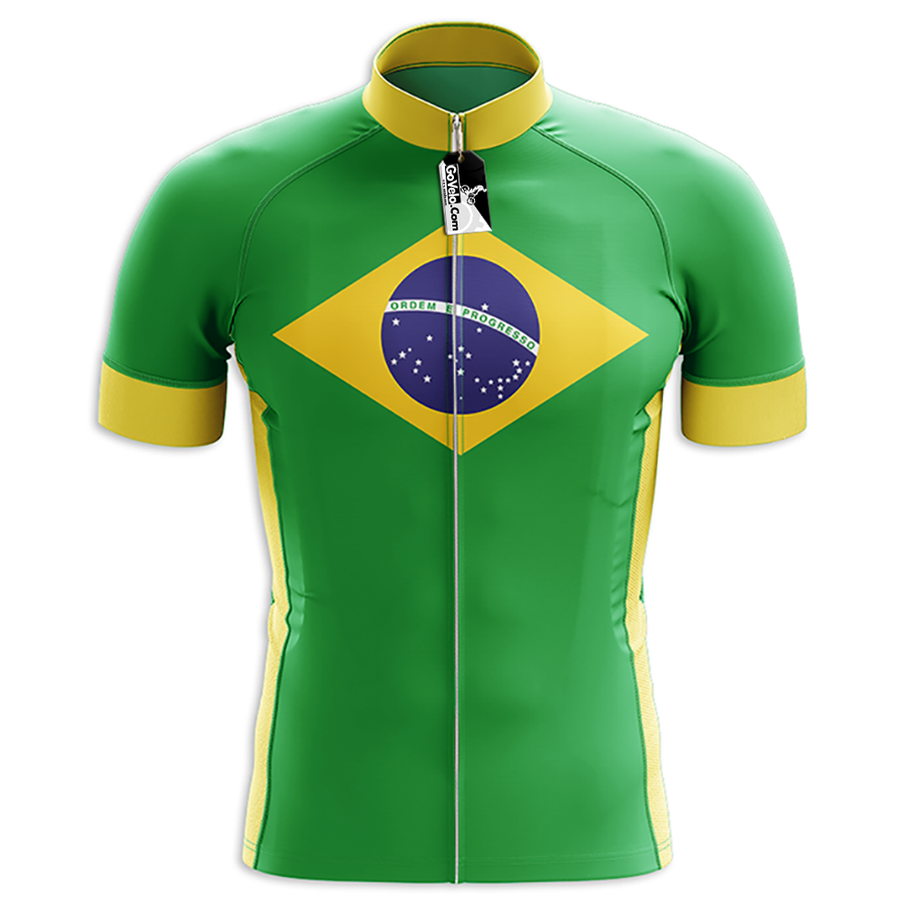 Brasilien Kurzarm-Radtrikot