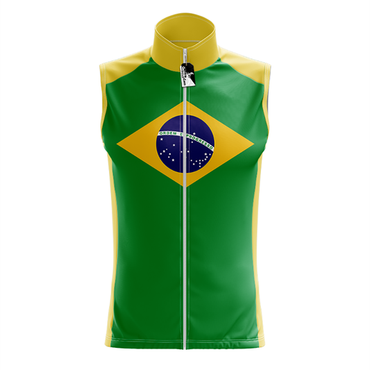 Ärmelloses Brasilien-Radtrikot