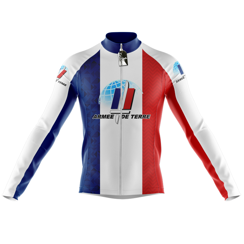 Maglia da ciclismo a maniche lunghe dell'esercito francese