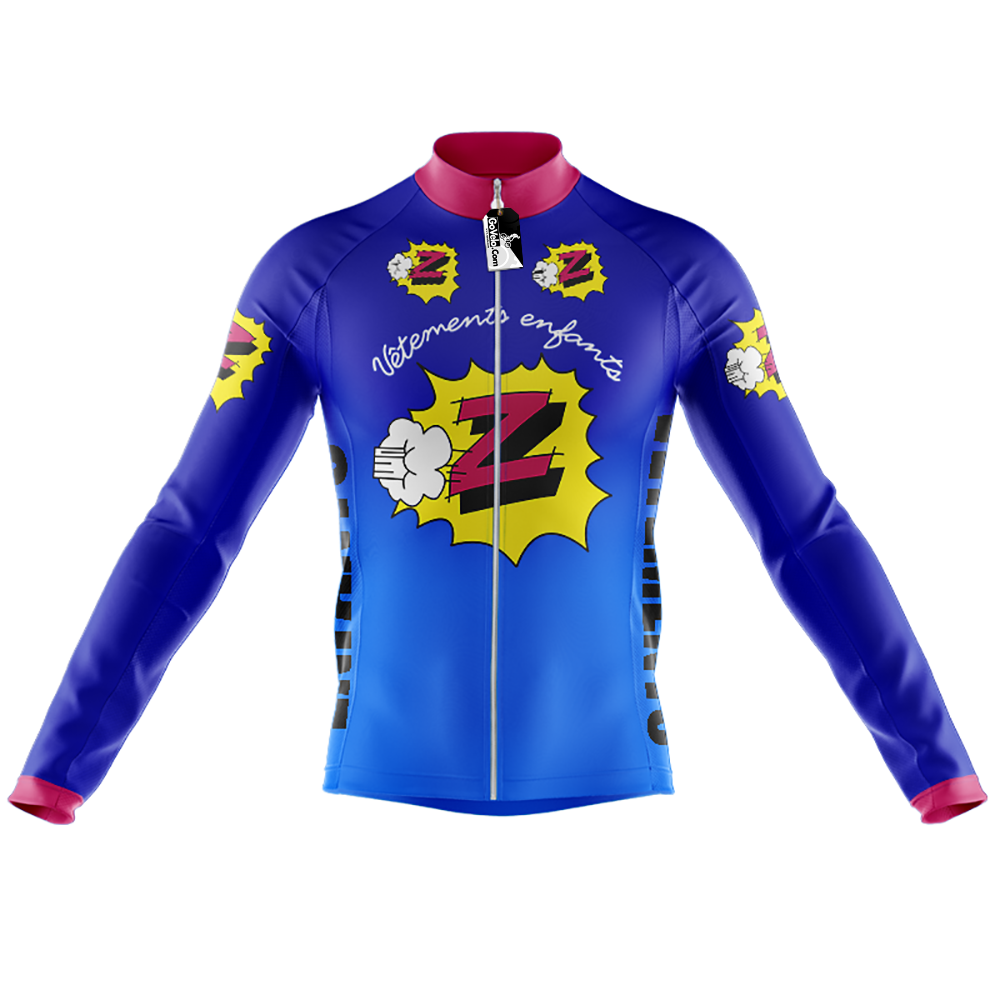 Z Vetements Enfants Retro Cycling Jersey Long Sleeve