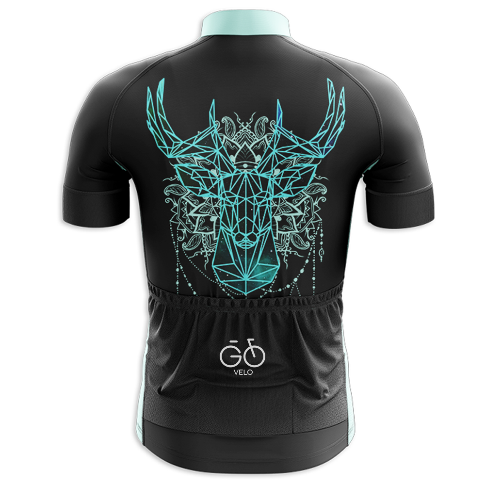 Maglia da ciclismo manica corta geometrica cervo