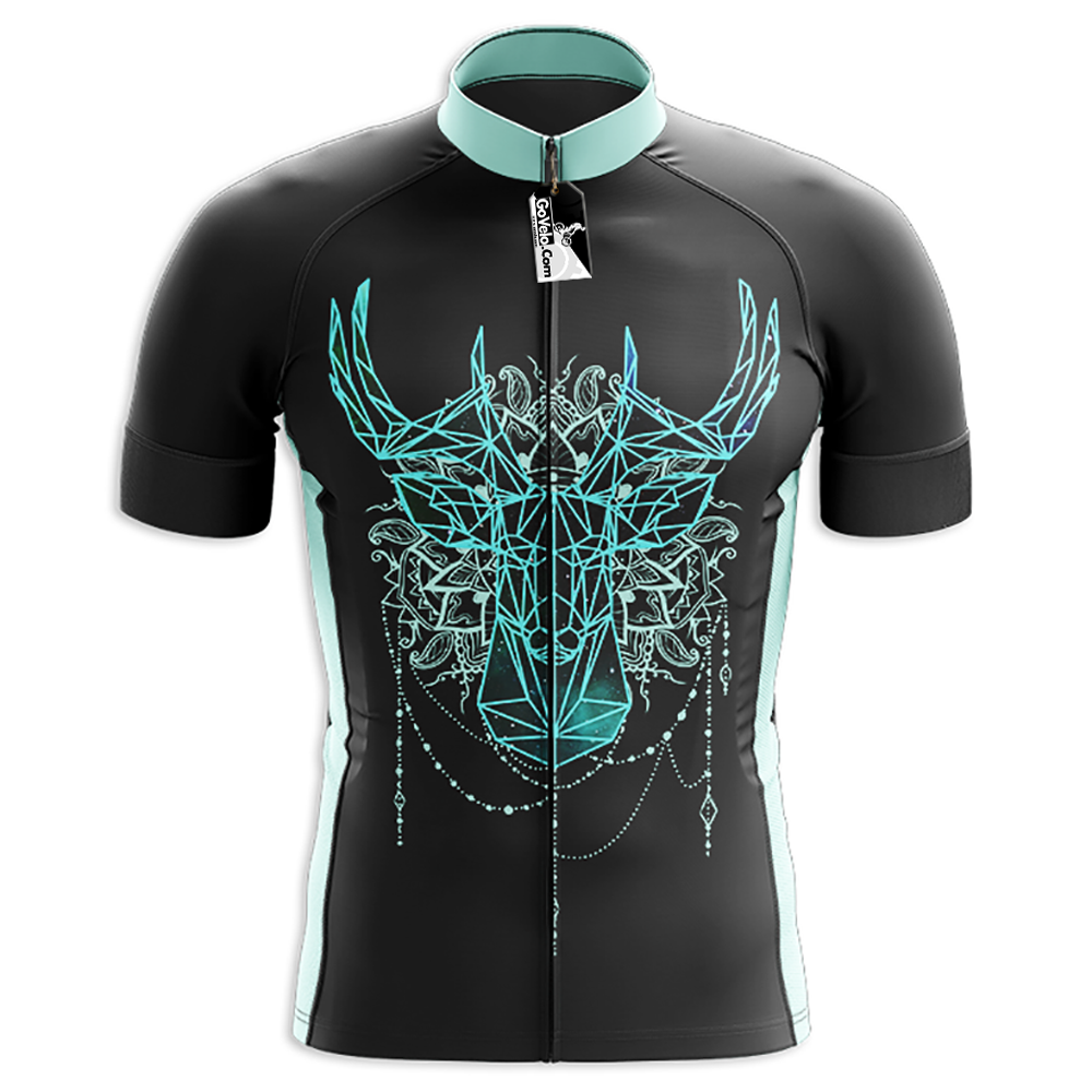 Maglia da ciclismo manica corta geometrica cervo