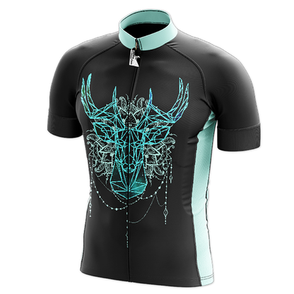 Maglia da ciclismo manica corta geometrica cervo