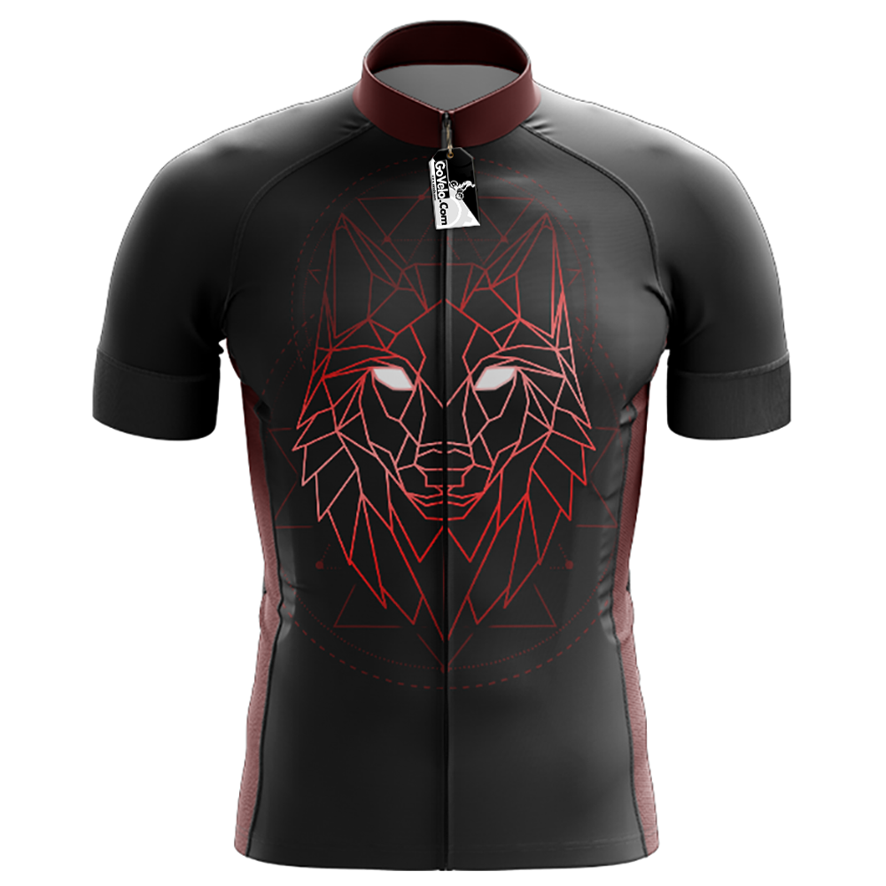 Maglia da ciclismo manica corta geometrica Wolf