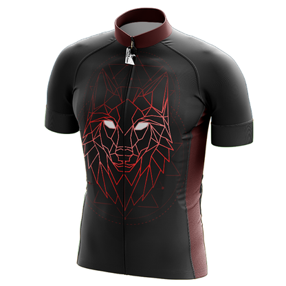 Maglia da ciclismo manica corta geometrica Wolf