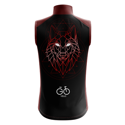 Geometric Wolf Sleeveless Cycling Jersey