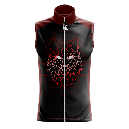 Geometric Wolf Sleeveless Cycling Jersey