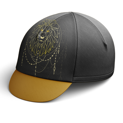 Geometric Lion Cycling Cap