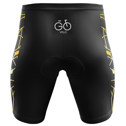 Pantaloncini da ciclismo con leone geometrico