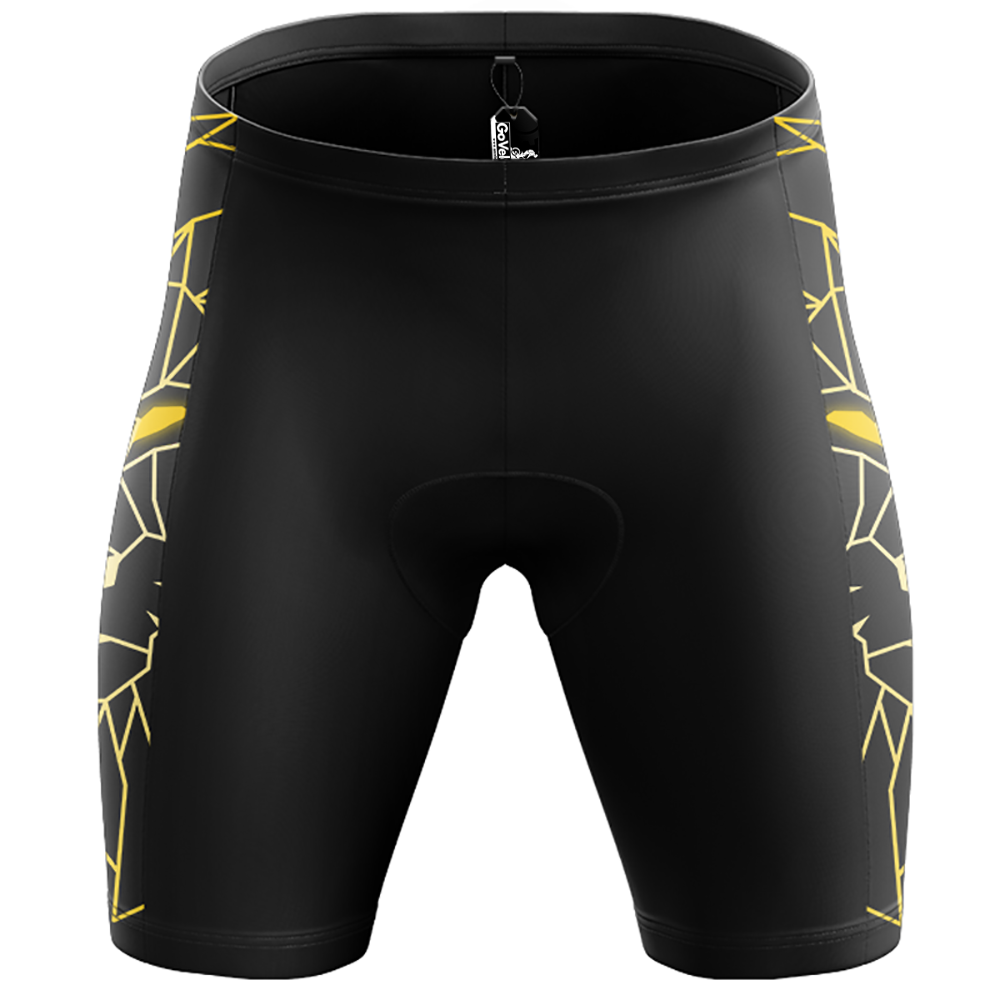 Pantaloncini da ciclismo con leone geometrico