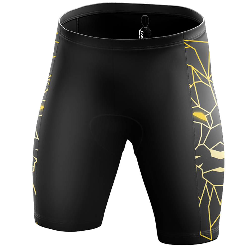 Pantaloncini da ciclismo con leone geometrico