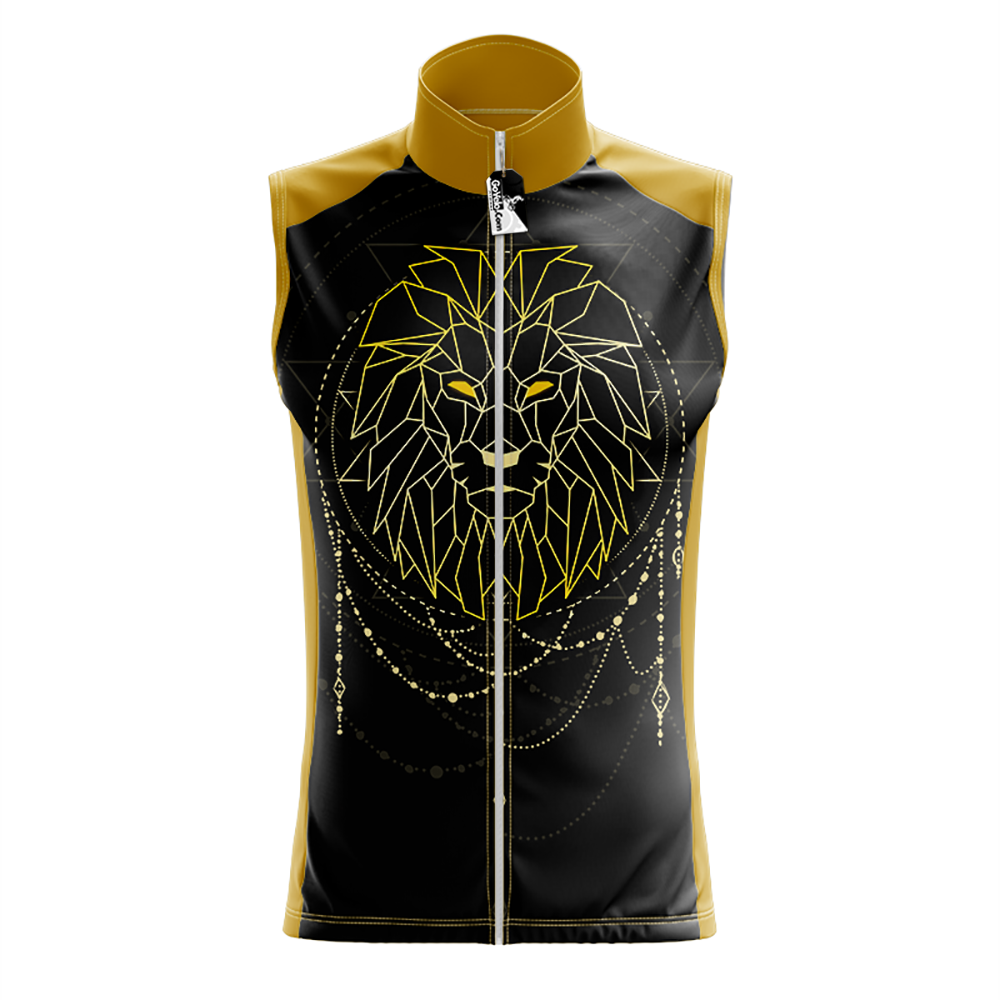 Geometric Lion Sleeveless Cycling Jersey