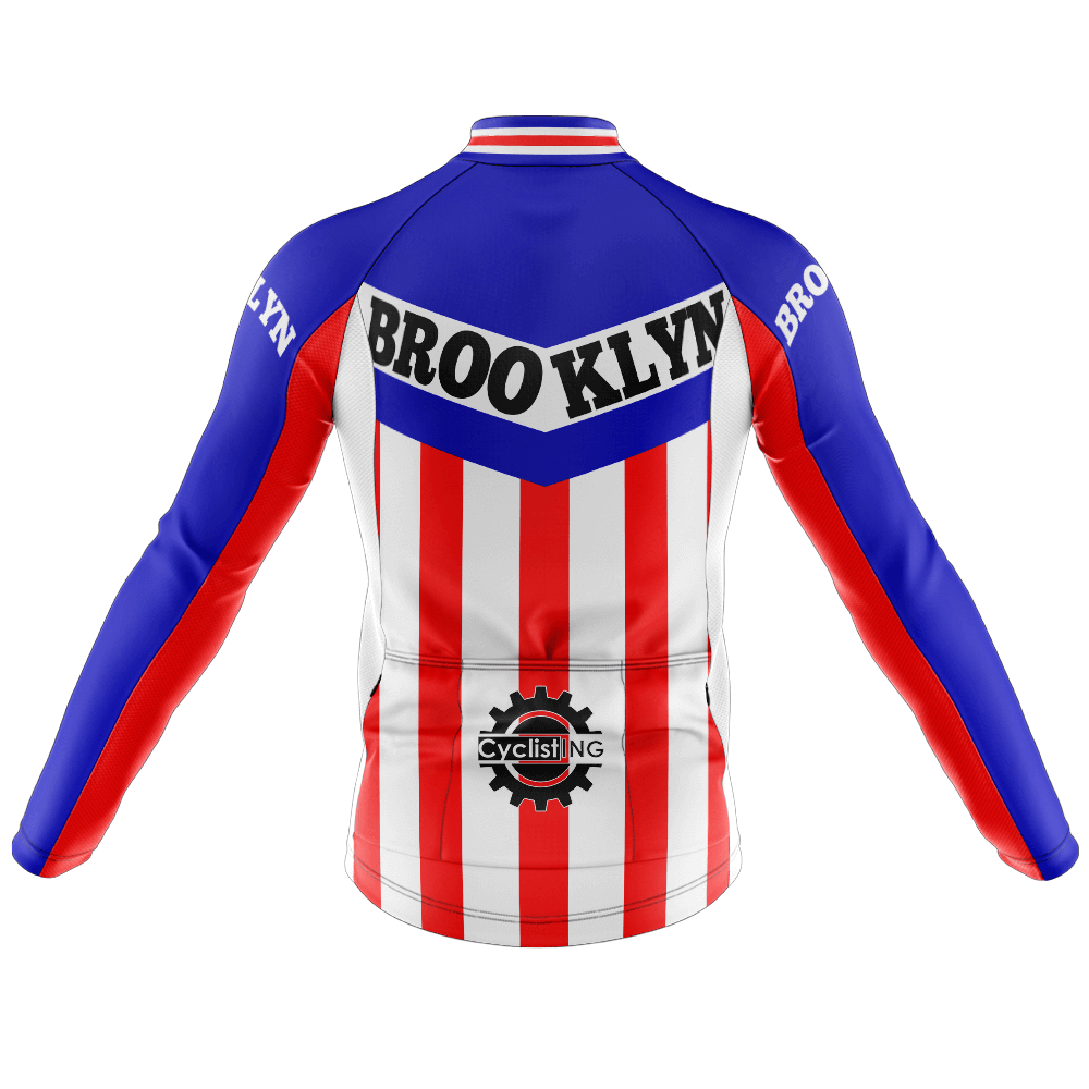 Retro Brooklyn Long Sleeve Cycling Jersey GoVelo Clothing UK