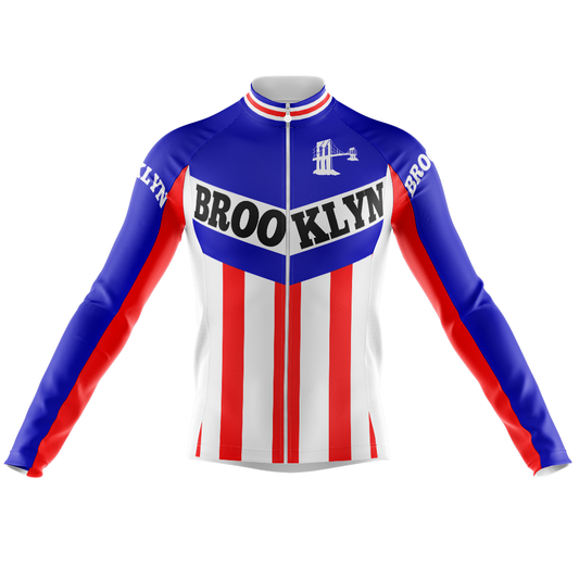 Retro Brooklyn Langarm-Radtrikot