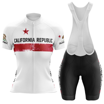 Completo da ciclismo bianco della California Republic