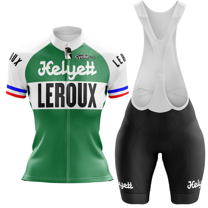 Retro Helyett Leroux Pro Cycling Kit with Free Cap