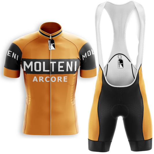 Retro Molteni Arcore Vintage Cycling Kit with Free Cap