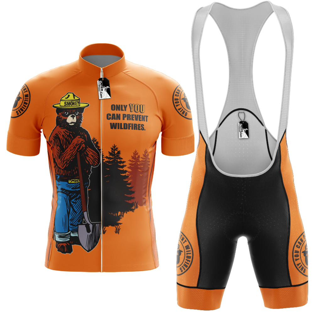 Retro Smokey Bear Prevent Wildfires Cycling Kit