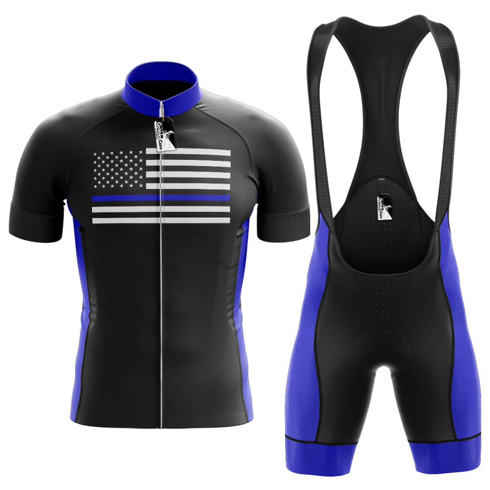 Kit ciclismo americano blu