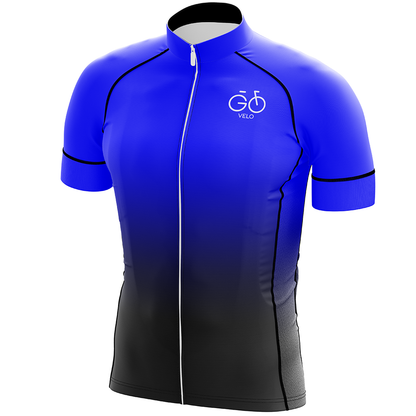 Blue Short Sleeve Cycling Jersey