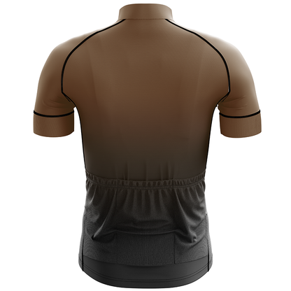 Maglia ciclismo marrone manica corta