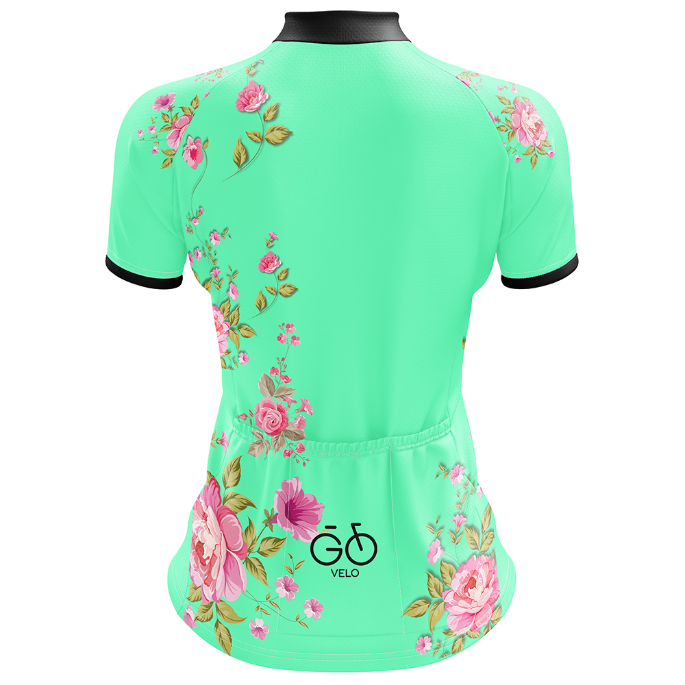 Flower Short Sleeve Cycling Jersey