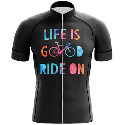 Life is Good Ride On Short Sleeve Cycling Jersey