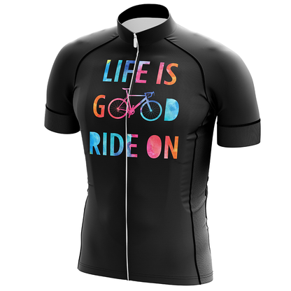 Life is Good Ride On Short Sleeve Cycling Jersey