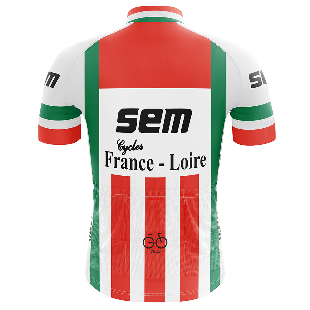 Maglia da ciclismo Retro Sem Cycles France Loire manica corta