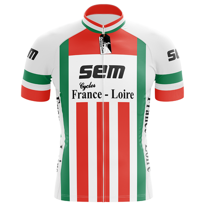 Maglia da ciclismo Retro Sem Cycles France Loire manica corta