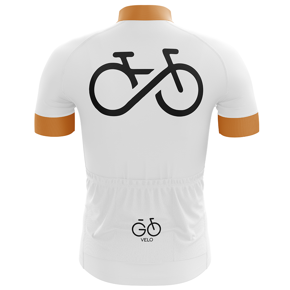 VéloHub - White Cycling Jersey Short Sleeve