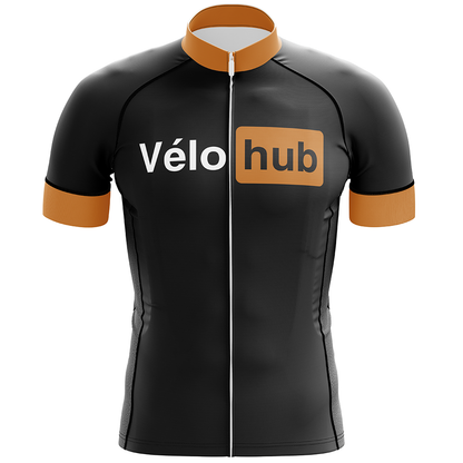 VéloHub - Maglia ciclismo nera manica corta